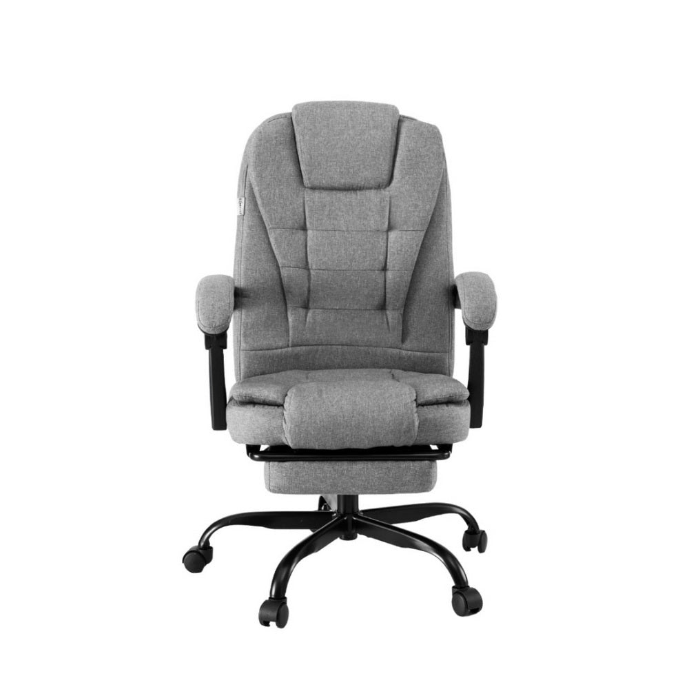 Office Chair Executive Fabric Seat Racing Computer Desk Chairs Footrest - Furniture > Office > Office & Desk Chairs - Rivercity House & Home Co. (ABN 18 642 972 209) - Affordable Modern Furniture Australia