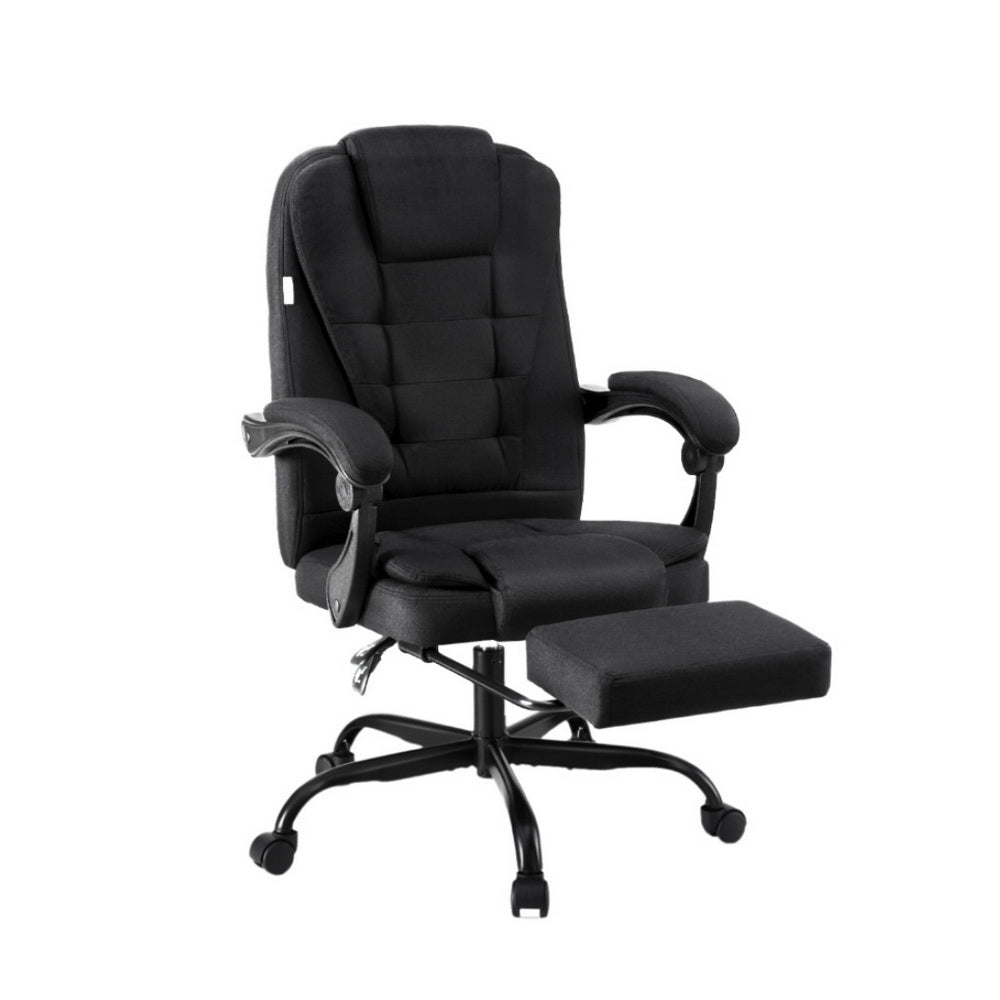 Office Chair Executive Fabric Seat Racing Computer Desk Chairs Footrest - Furniture > Office > Office & Desk Chairs - Rivercity House & Home Co. (ABN 18 642 972 209) - Affordable Modern Furniture Australia