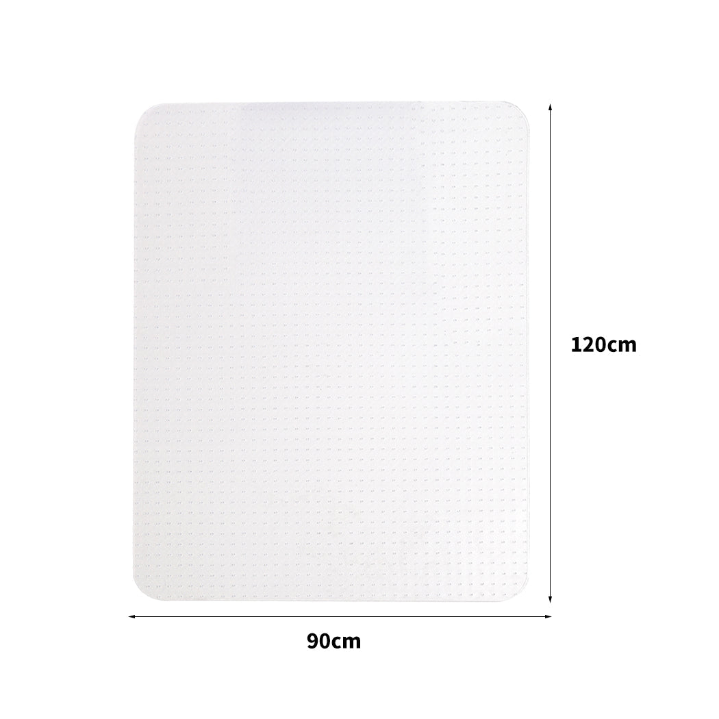 Office Chair Mat 120x90cm with Grippers for Carpet - Clear - Rivercity House & Home Co. (ABN 18 642 972 209) - Affordable Modern Furniture Australia