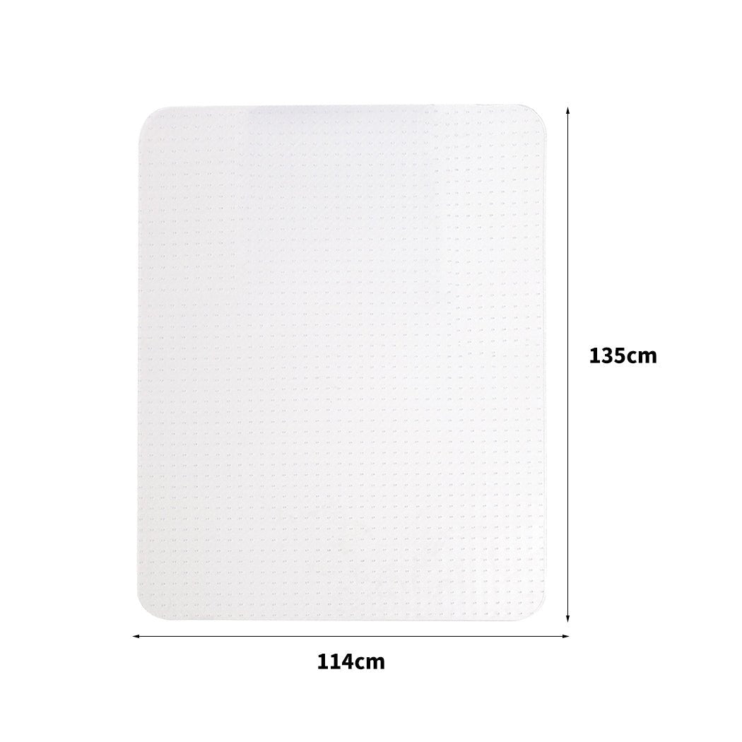 Office Chair Mat for Carpeted Floors 135x114cm - Clear - Rivercity House & Home Co. (ABN 18 642 972 209) - Affordable Modern Furniture Australia