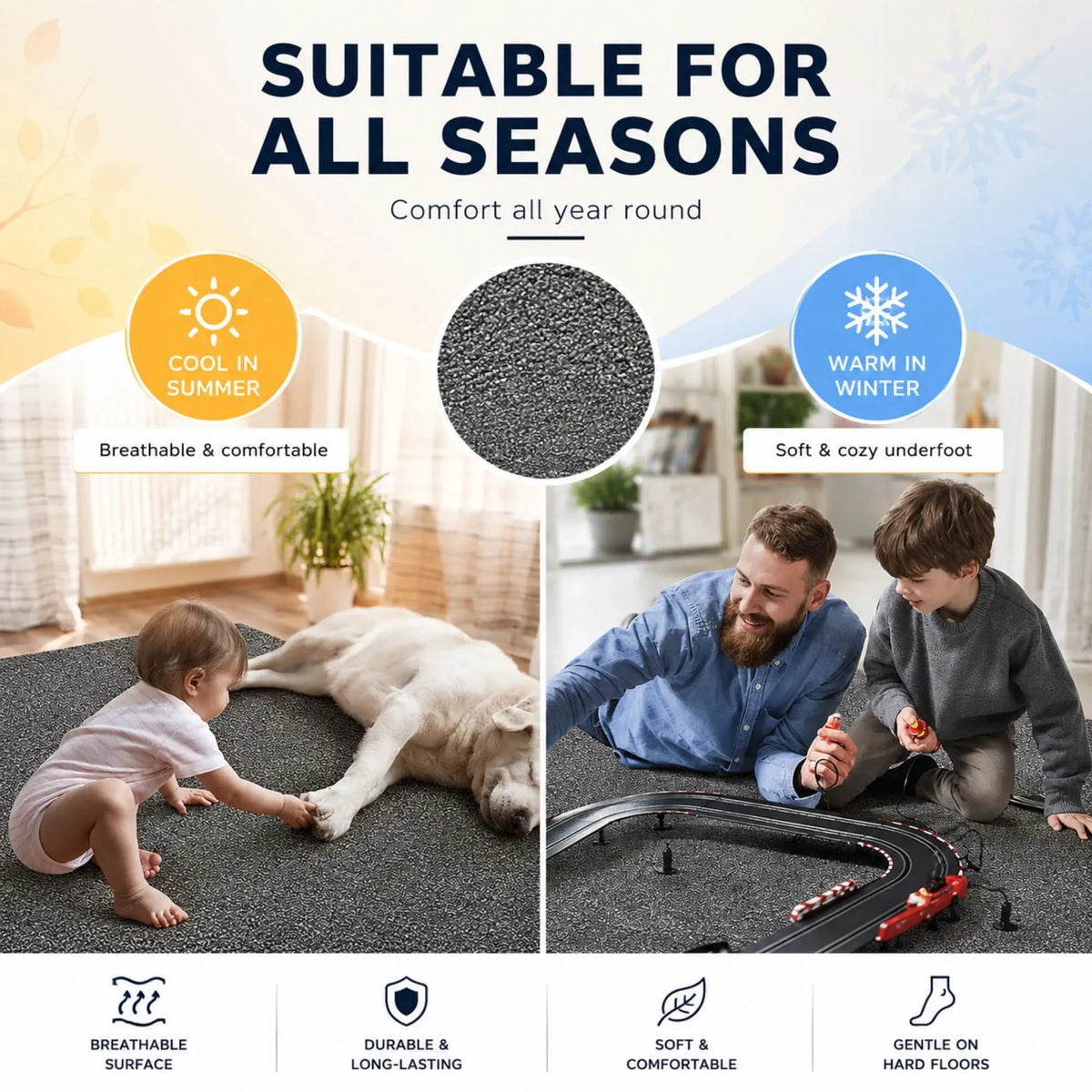 Office Chair Mat Hard Floor Protector 120x90 cm Anti-Slip - Dark Grey - Home & Garden > Home Office Accessories > Desk Accessories - Rivercity House & Home Co. (ABN 18 642 972 209) - Affordable Modern Furniture Australia