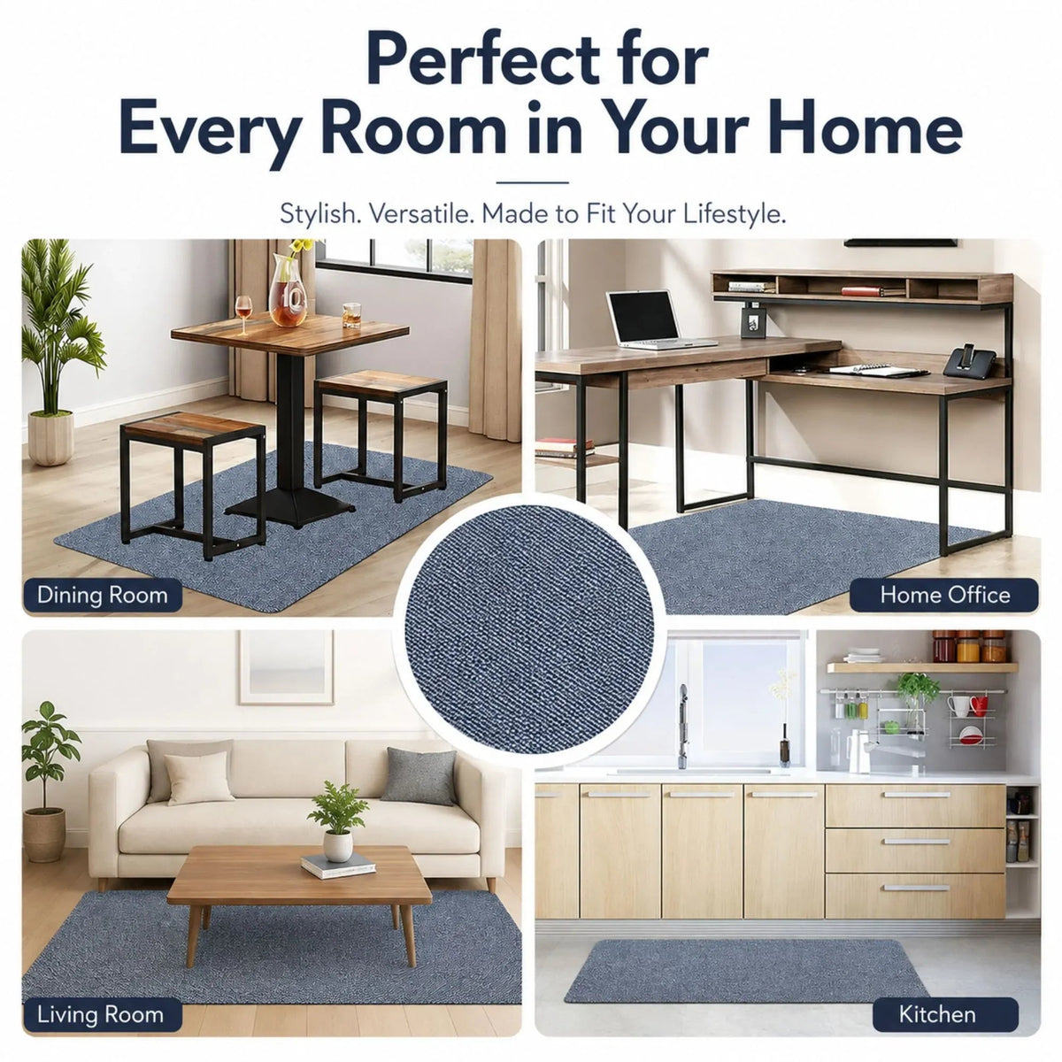 Office Chair Mat Hard Floor Protector 120x90 cm Anti-Slip - Dark Grey - Home & Garden > Home Office Accessories > Desk Accessories - Rivercity House & Home Co. (ABN 18 642 972 209) - Affordable Modern Furniture Australia