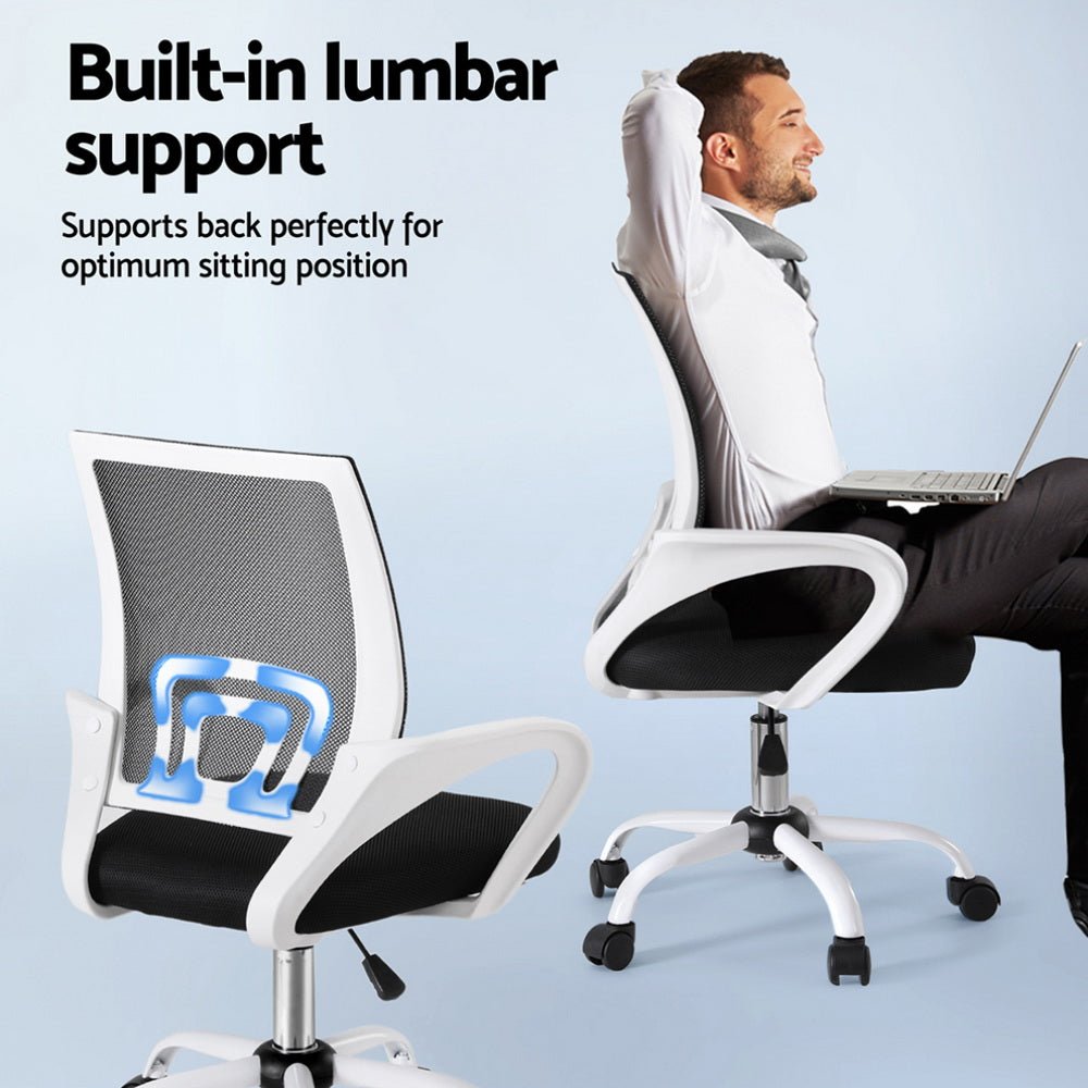 Office Chair Mesh Computer Gaming Desk Chairs Work Study Mid Back - Furniture > Office > Office & Desk Chairs - Rivercity House & Home Co. (ABN 18 642 972 209) - Affordable Modern Furniture Australia