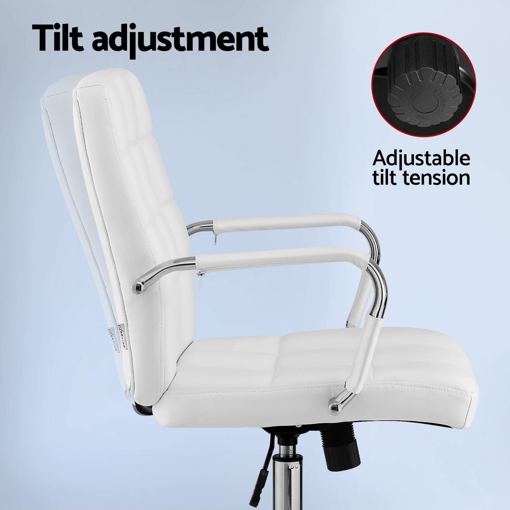 Office Chair Seat PU Work Computer Desk Chairs - Furniture > Office > Office & Desk Chairs - Rivercity House & Home Co. (ABN 18 642 972 209) - Affordable Modern Furniture Australia