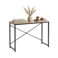 Office Desk Computer Table 100cm Metal Frame Rustic - Brown
