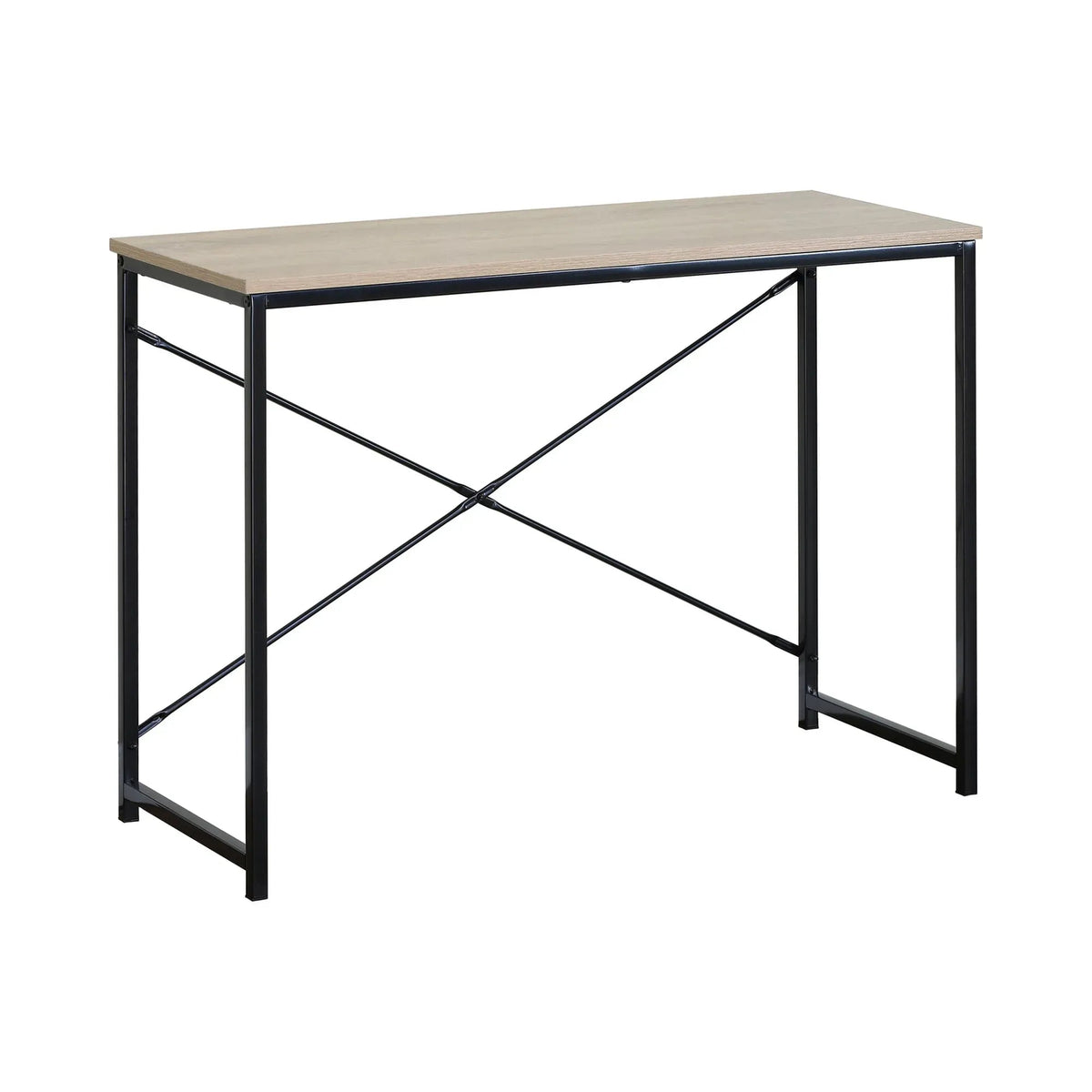 Office Desk Computer Table 100cm Metal Frame Rustic - Brown - Furniture > Office > Desks - Rivercity House & Home Co. (ABN 18 642 972 209) - Affordable Modern Furniture Australia