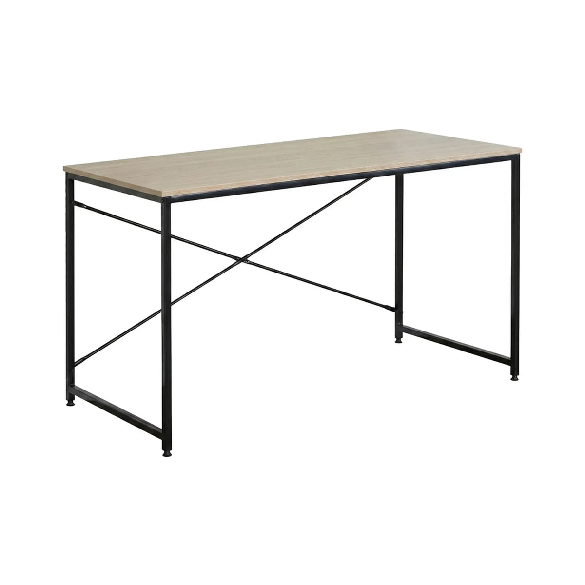 Office Desk Computer Table 120cm Metal Frame Rustic Oak - Brown - Furniture > Office > Desks - Rivercity House & Home Co. (ABN 18 642 972 209) - Affordable Modern Furniture Australia
