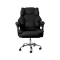Office Gaming Chair with Adjustable Height and Recline - Black
