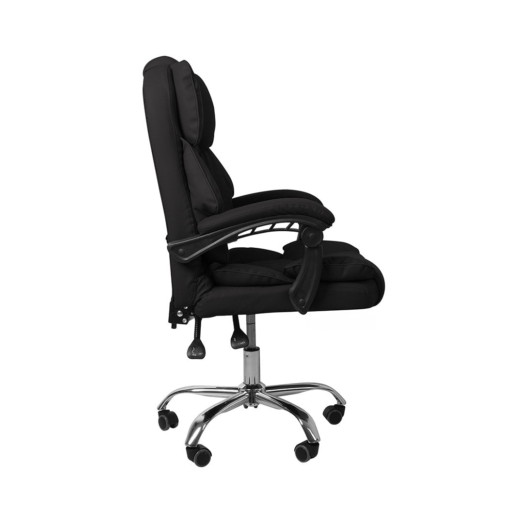 Office Gaming Chair with Adjustable Height and Recline - Black - Rivercity House & Home Co. (ABN 18 642 972 209) - Affordable Modern Furniture Australia