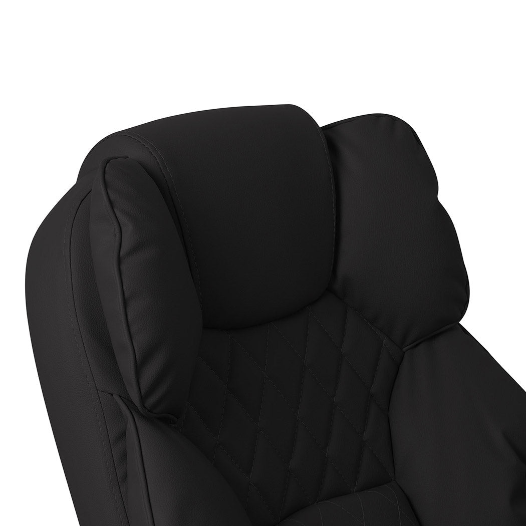Office Gaming Chair with Adjustable Height and Recline - Black - Rivercity House & Home Co. (ABN 18 642 972 209) - Affordable Modern Furniture Australia