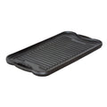 Ready to Use Reversible Cast Iron Grill 50.7x25.8cm Oil-Seasoned - Black