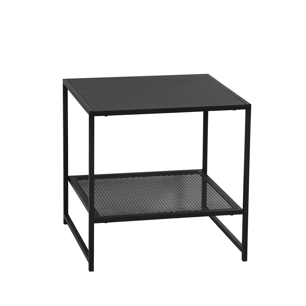 Open Two - Tier Side Table Sofa End Table - Black - Rivercity House & Home Co. (ABN 18 642 972 209) - Affordable Modern Furniture Australia