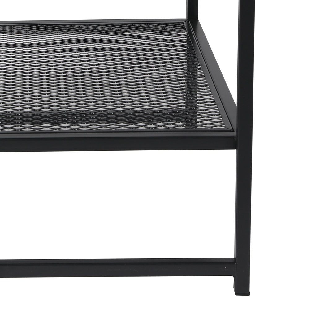 Open Two - Tier Side Table Sofa End Table - Black - Rivercity House & Home Co. (ABN 18 642 972 209) - Affordable Modern Furniture Australia