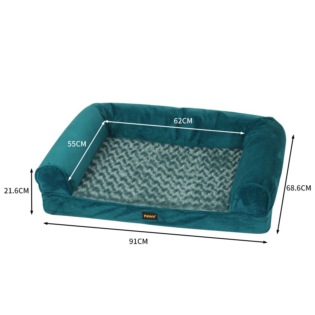 Orthopaedic Large Dog Bed Sofa with Memory Foam - Blue - Rivercity House & Home Co. (ABN 18 642 972 209) - Affordable Modern Furniture Australia
