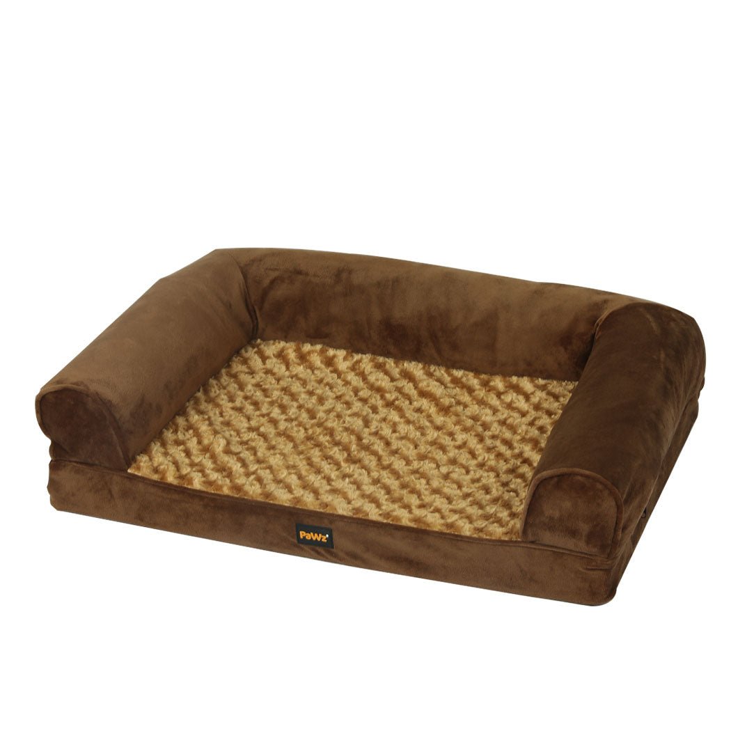 Orthopaedic Large Pet Bed Sofa with Memory Foam - Brown - Rivercity House & Home Co. (ABN 18 642 972 209) - Affordable Modern Furniture Australia
