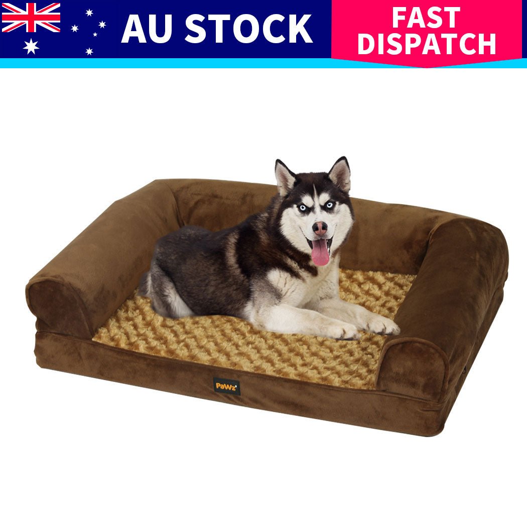 Orthopaedic Large Pet Bed Sofa with Memory Foam - Brown - Rivercity House & Home Co. (ABN 18 642 972 209) - Affordable Modern Furniture Australia