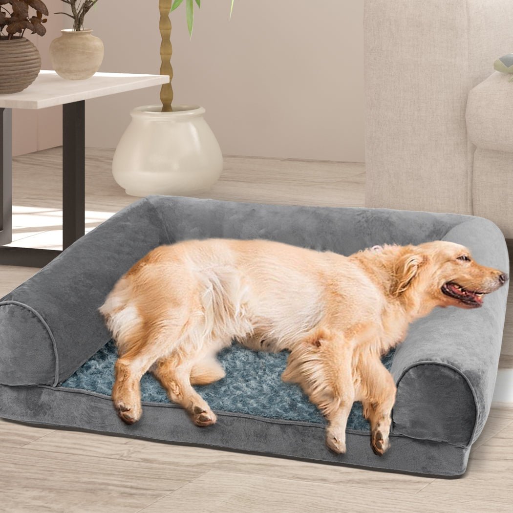 Orthopaedic Large Soft Warm Pet Bed Sofa for Dogs - Grey - Rivercity House & Home Co. (ABN 18 642 972 209) - Affordable Modern Furniture Australia
