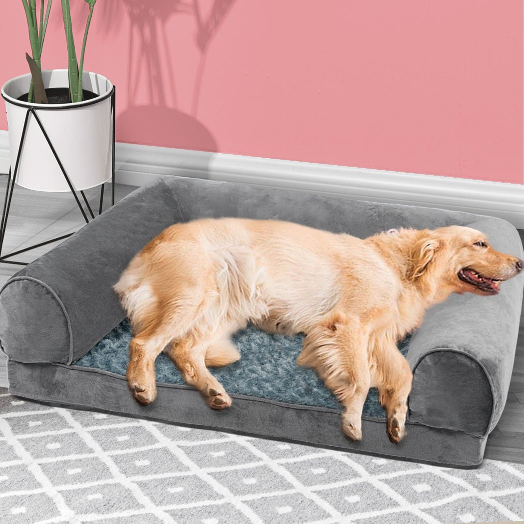 Orthopaedic Large Soft Warm Pet Bed Sofa for Dogs - Grey - Rivercity House & Home Co. (ABN 18 642 972 209) - Affordable Modern Furniture Australia