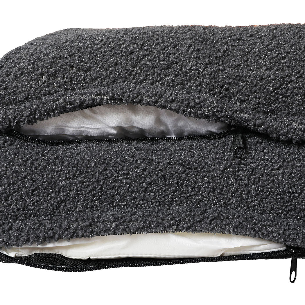 Orthopaedic Memory Foam Pet Sofa Bed with Raised Rim - Grey - Rivercity House & Home Co. (ABN 18 642 972 209) - Affordable Modern Furniture Australia