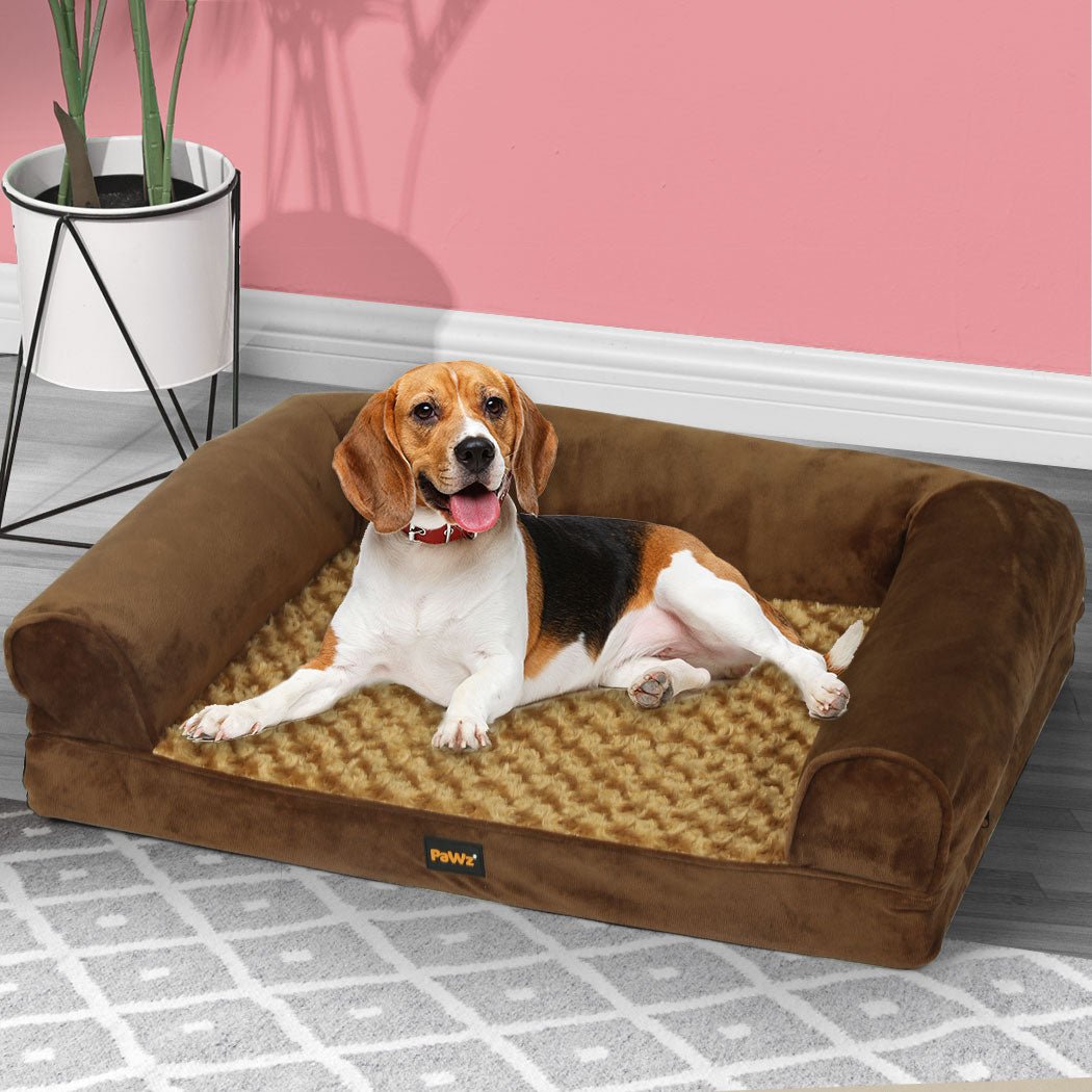 Orthopaedic Pet Sofa Bed Medium - Brown - Rivercity House & Home Co. (ABN 18 642 972 209) - Affordable Modern Furniture Australia