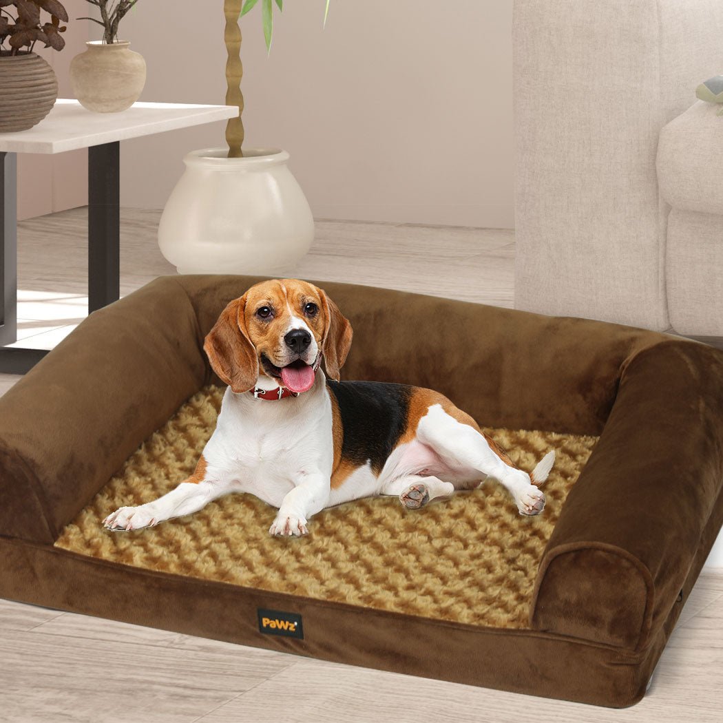 Orthopaedic Pet Sofa Bed Medium - Brown - Rivercity House & Home Co. (ABN 18 642 972 209) - Affordable Modern Furniture Australia