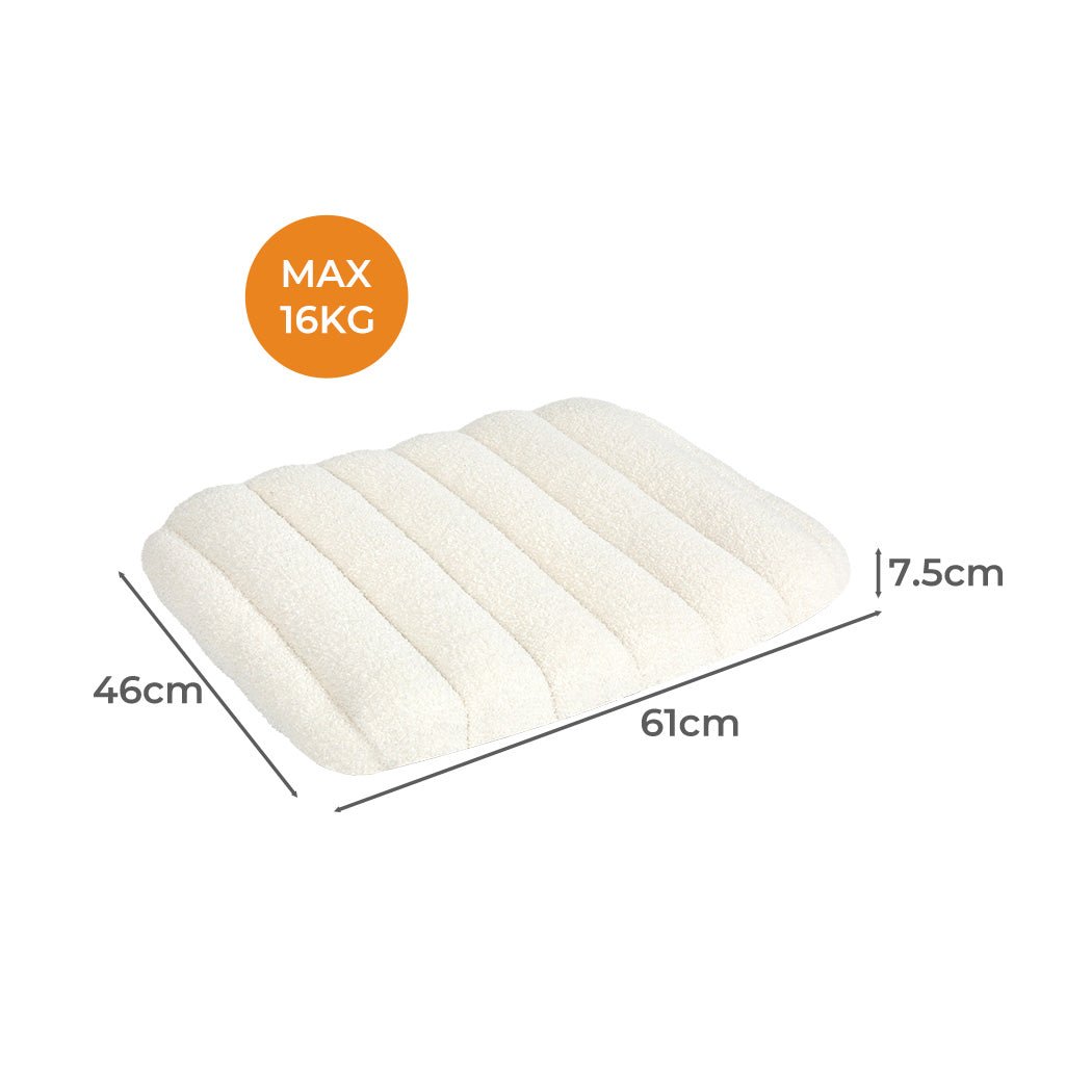 Orthopedic Dog Bed S Size with Sherpa Plush Removable Cover - White - Rivercity House & Home Co. (ABN 18 642 972 209) - Affordable Modern Furniture Australia