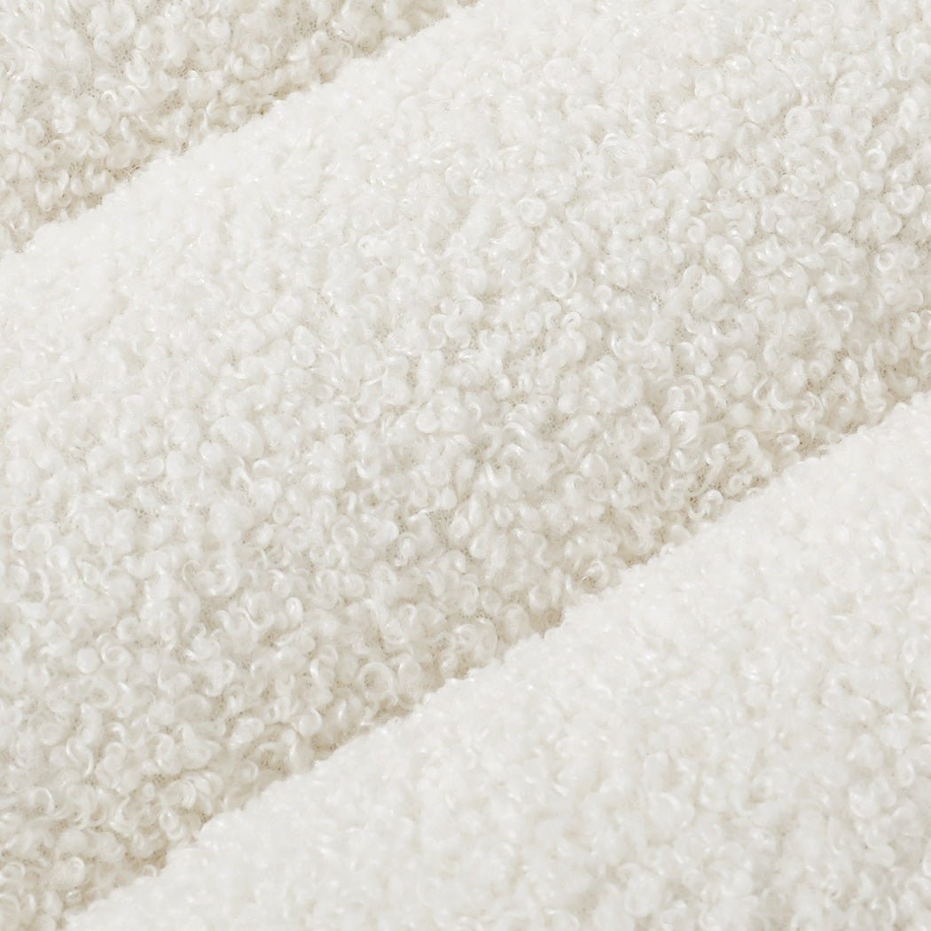 Orthopedic Dog Bed S Size with Sherpa Plush Removable Cover - White - Rivercity House & Home Co. (ABN 18 642 972 209) - Affordable Modern Furniture Australia