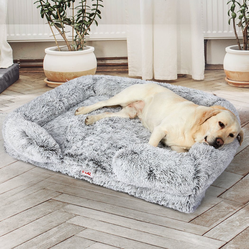 Orthopedic Large Dog Sofa Bed with Memory Foam Support - Grey - Rivercity House & Home Co. (ABN 18 642 972 209) - Affordable Modern Furniture Australia