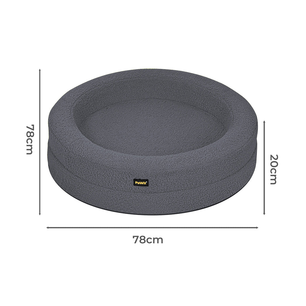 Orthopedic Memory Foam Calming Dog Bed with Bolstered Sides - Dark Grey - Rivercity House & Home Co. (ABN 18 642 972 209) - Affordable Modern Furniture Australia