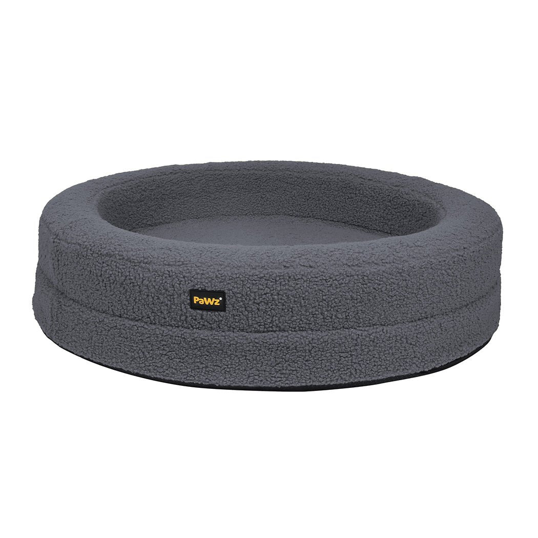Orthopedic Memory Foam Calming Dog Bed with Bolstered Sides - Dark Grey - Rivercity House & Home Co. (ABN 18 642 972 209) - Affordable Modern Furniture Australia