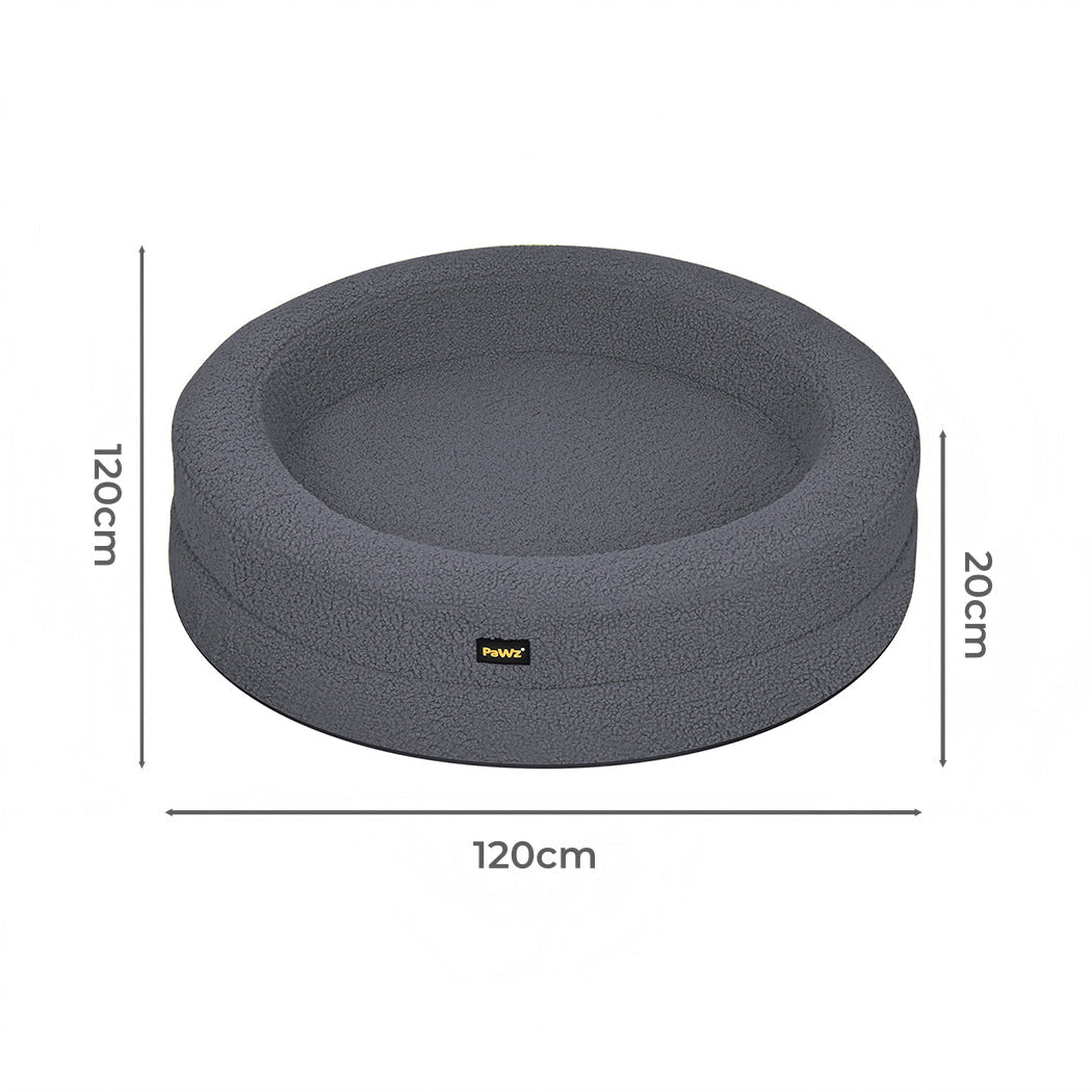 Orthopedic Memory Foam Calming Dog Bed with Bolstered Sides - Dark Grey - Rivercity House & Home Co. (ABN 18 642 972 209) - Affordable Modern Furniture Australia