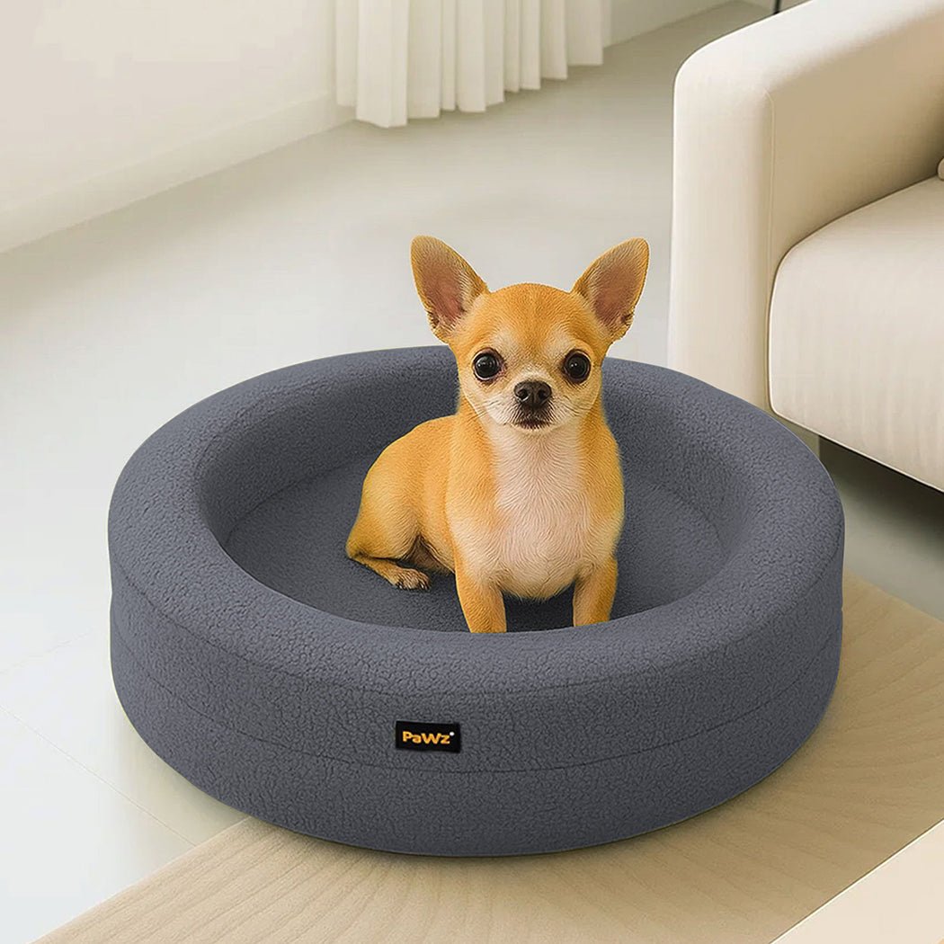 Orthopedic Memory Foam Calming Dog Bed with Bolstered Sides - Dark Grey - Rivercity House & Home Co. (ABN 18 642 972 209) - Affordable Modern Furniture Australia