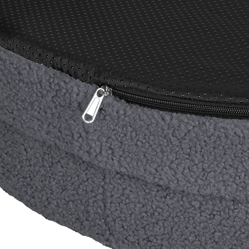 Orthopedic Memory Foam Calming Dog Bed with Bolstered Sides - Dark Grey - Rivercity House & Home Co. (ABN 18 642 972 209) - Affordable Modern Furniture Australia