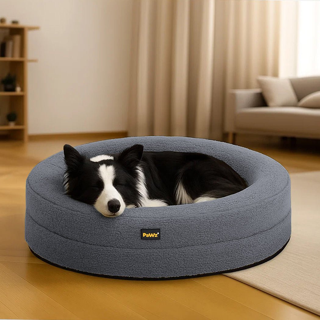 Orthopedic Memory Foam Calming Dog Bed with Bolstered Sides - Dark Grey - Rivercity House & Home Co. (ABN 18 642 972 209) - Affordable Modern Furniture Australia