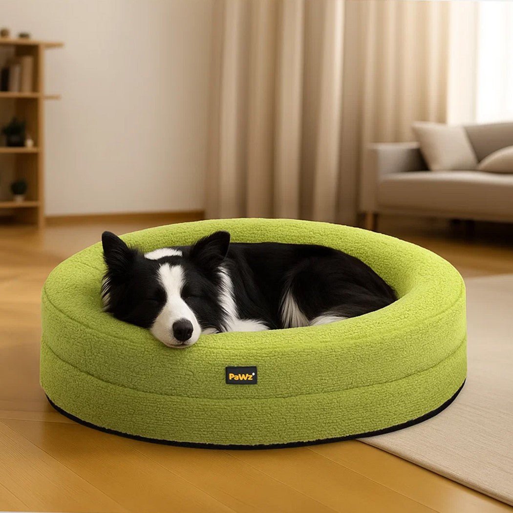 Orthopedic Memory Foam Calming Dog Bed with Bolstered Sides - Green - Rivercity House & Home Co. (ABN 18 642 972 209) - Affordable Modern Furniture Australia