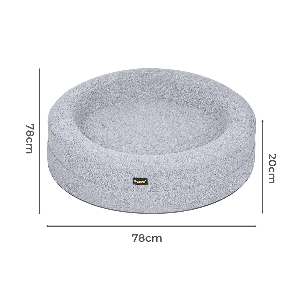 Orthopedic Memory Foam Calming Dog Bed with Bolstered Sides - Light Grey - Rivercity House & Home Co. (ABN 18 642 972 209) - Affordable Modern Furniture Australia