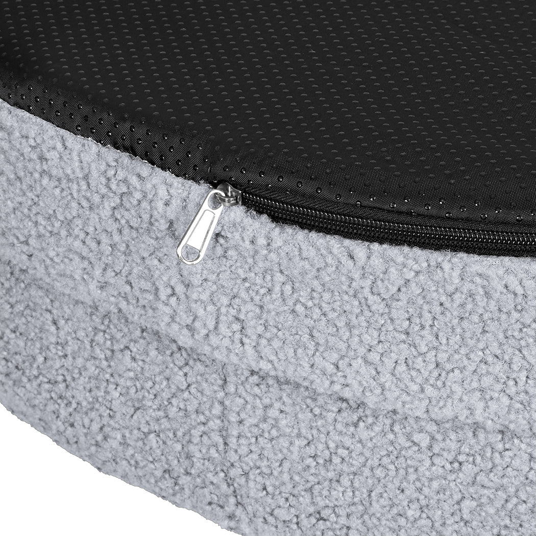 Orthopedic Memory Foam Calming Dog Bed with Bolstered Sides - Light Grey - Rivercity House & Home Co. (ABN 18 642 972 209) - Affordable Modern Furniture Australia