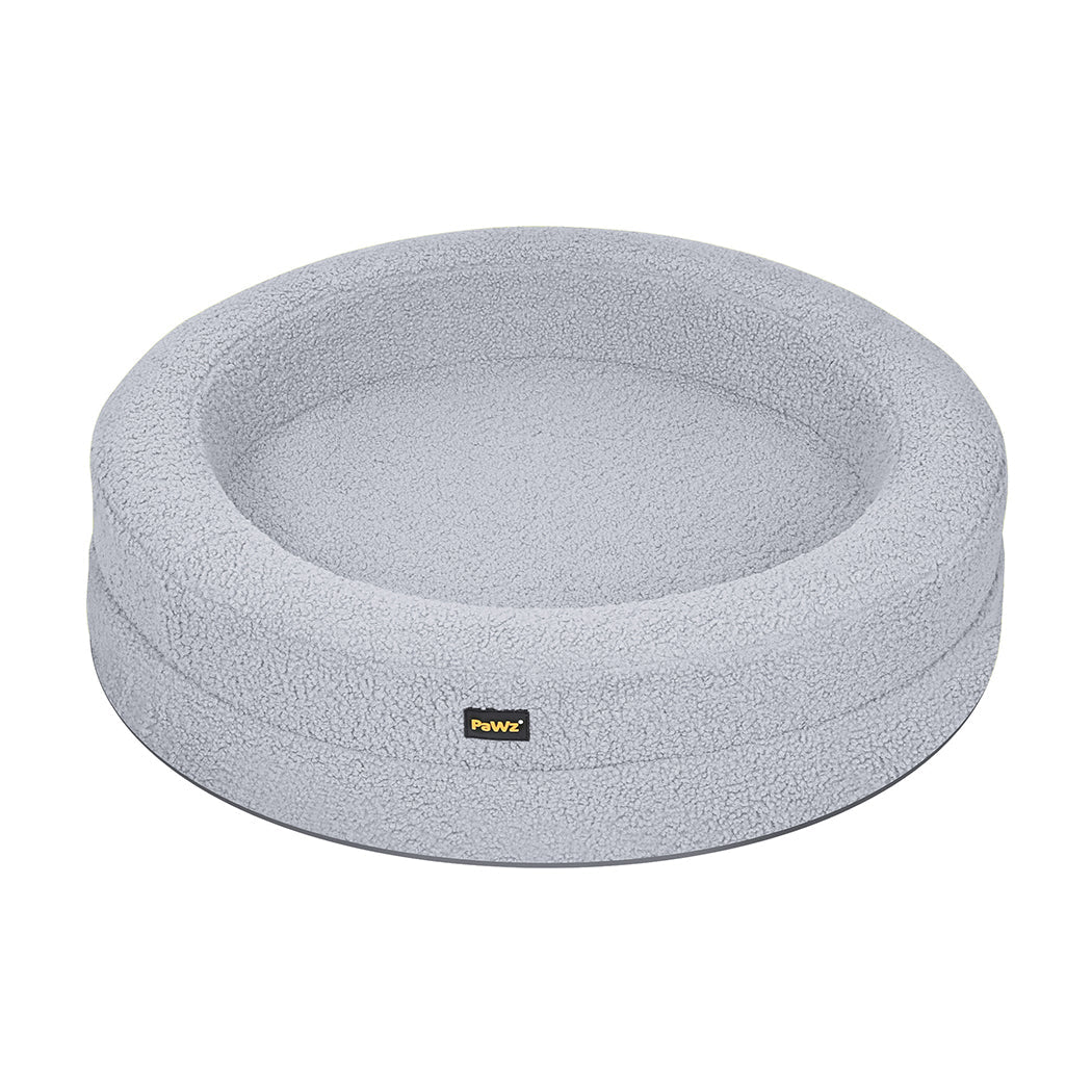 Orthopedic Memory Foam Calming Dog Bed with Bolstered Sides - Light Grey - Rivercity House & Home Co. (ABN 18 642 972 209) - Affordable Modern Furniture Australia