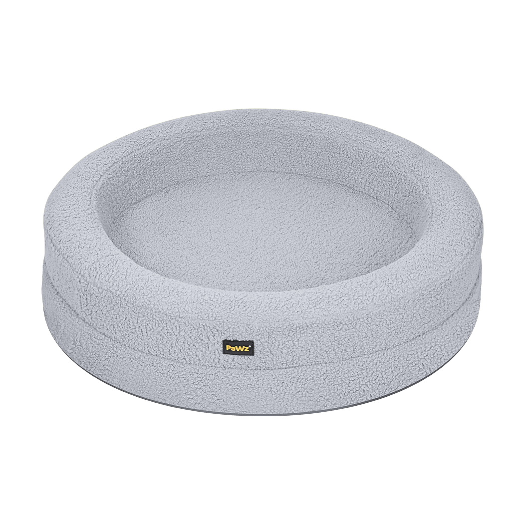 Orthopedic Memory Foam Calming Dog Bed with Bolstered Sides - Light Grey - Rivercity House & Home Co. (ABN 18 642 972 209) - Affordable Modern Furniture Australia