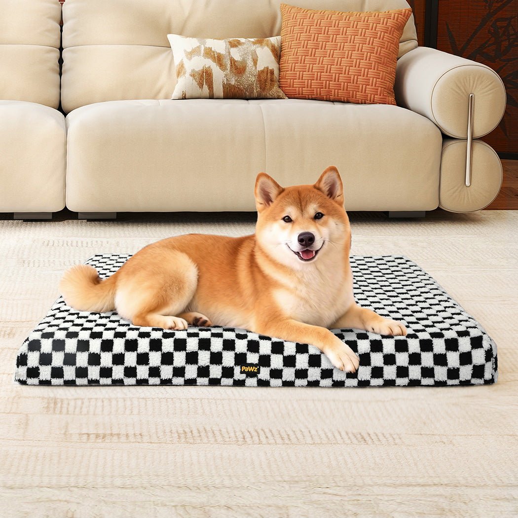 Orthopedic Memory Foam Dog Bed Mattress Mat - Black and White - Rivercity House & Home Co. (ABN 18 642 972 209) - Affordable Modern Furniture Australia