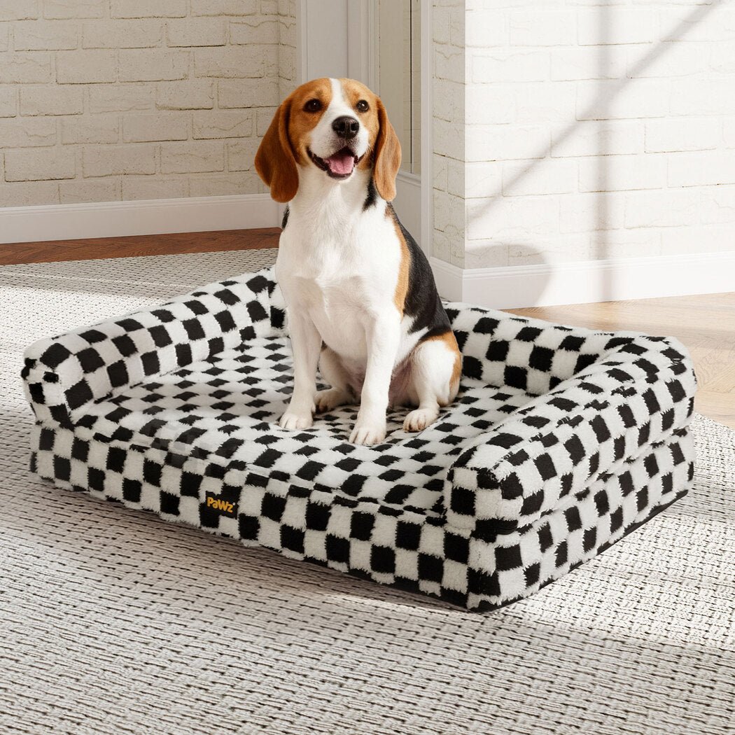 Orthopedic Memory Foam Dog Bed Mattress Mat - Black & White - Rivercity House & Home Co. (ABN 18 642 972 209) - Affordable Modern Furniture Australia