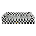 Orthopedic Memory Foam Dog Bed Mattress Mat - Black & White