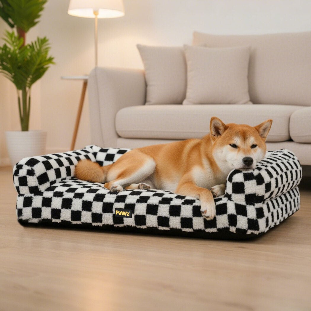 Orthopedic Memory Foam Dog Bed Mattress Mat - Black & White - Rivercity House & Home Co. (ABN 18 642 972 209) - Affordable Modern Furniture Australia