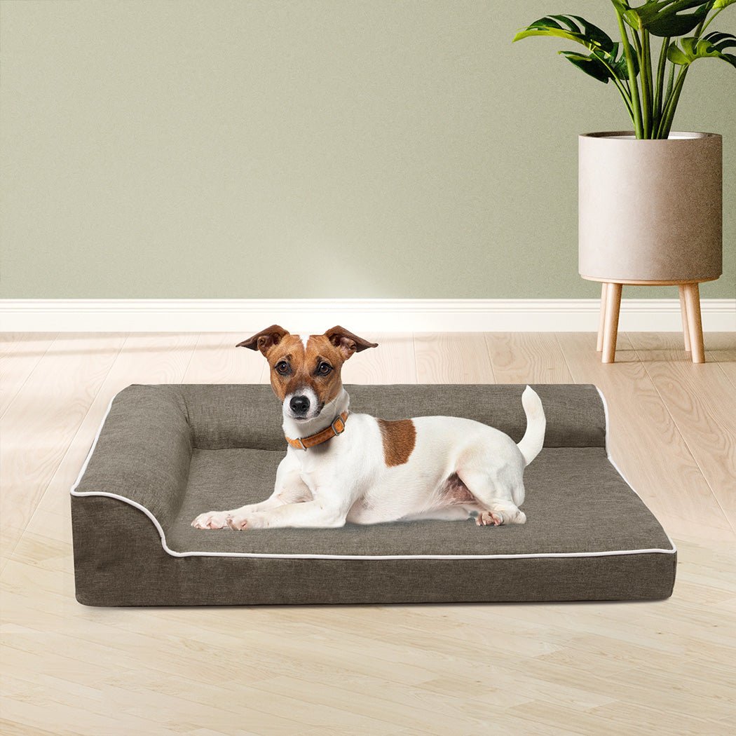 Orthopedic Memory Foam Dog Bed Medium - Coffee - Rivercity House & Home Co. (ABN 18 642 972 209) - Affordable Modern Furniture Australia