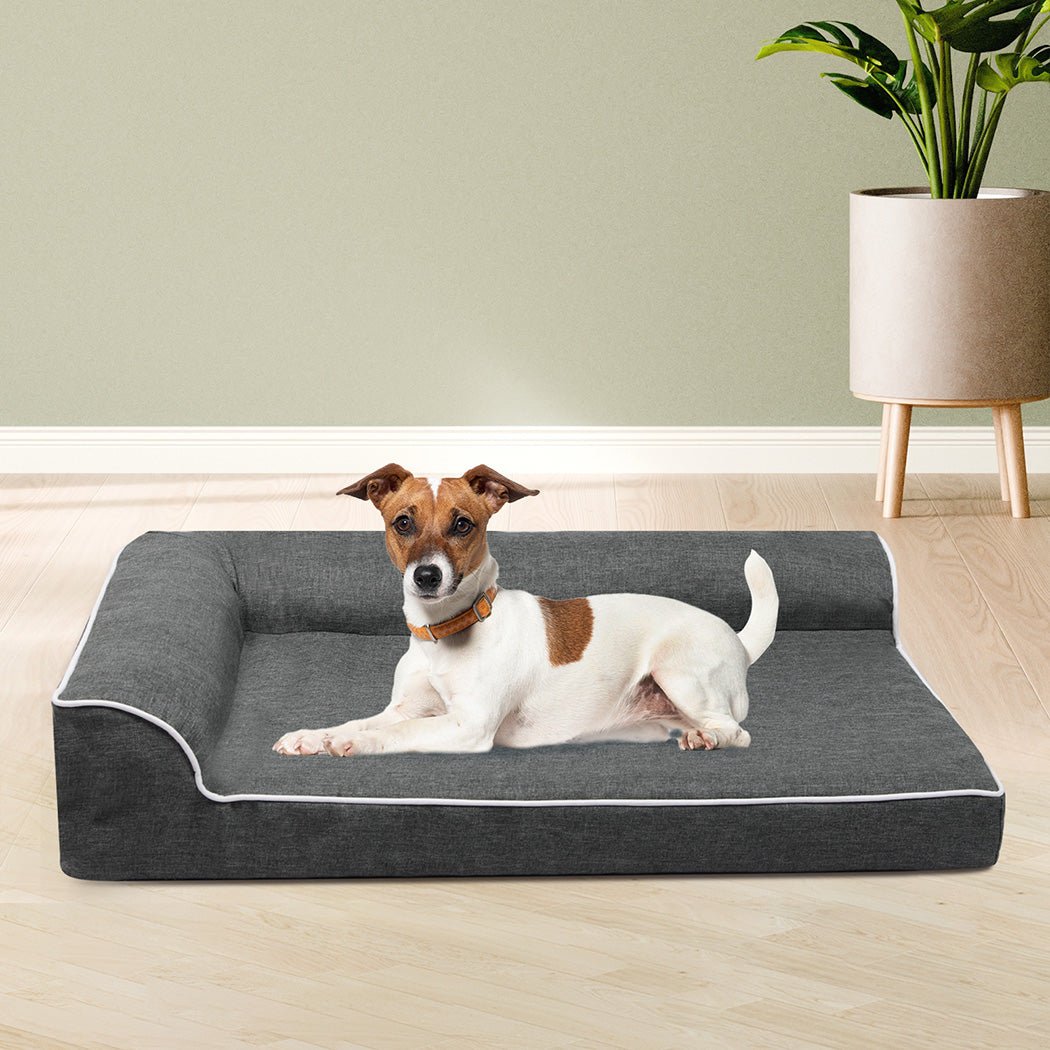 Orthopedic Memory Foam Dog Bed Medium - Grey - Rivercity House & Home Co. (ABN 18 642 972 209) - Affordable Modern Furniture Australia
