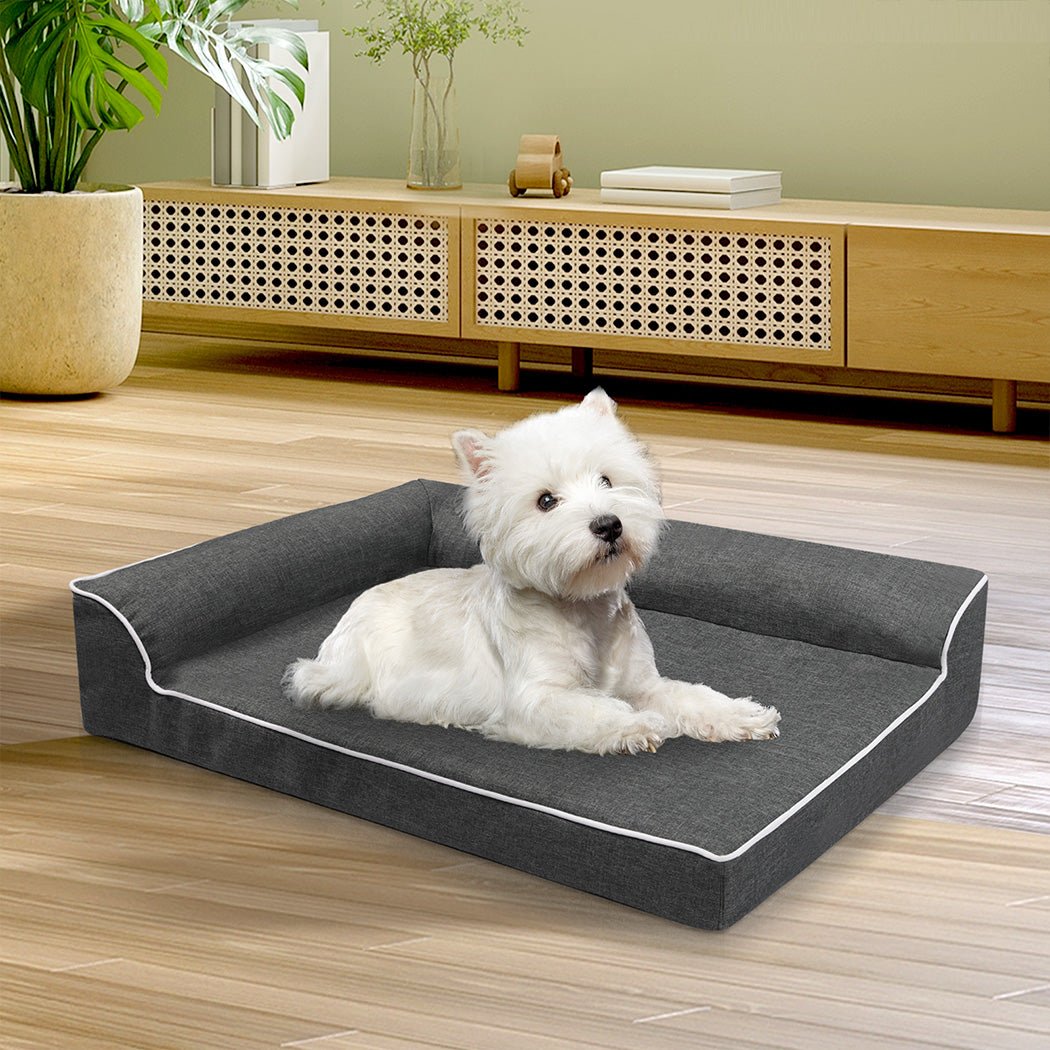 Orthopedic Memory Foam Dog Bed Medium - Grey - Rivercity House & Home Co. (ABN 18 642 972 209) - Affordable Modern Furniture Australia
