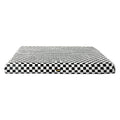 Orthopedic Memory Foam Dog Bed with Waterproof Sherpa Mat - Black and White