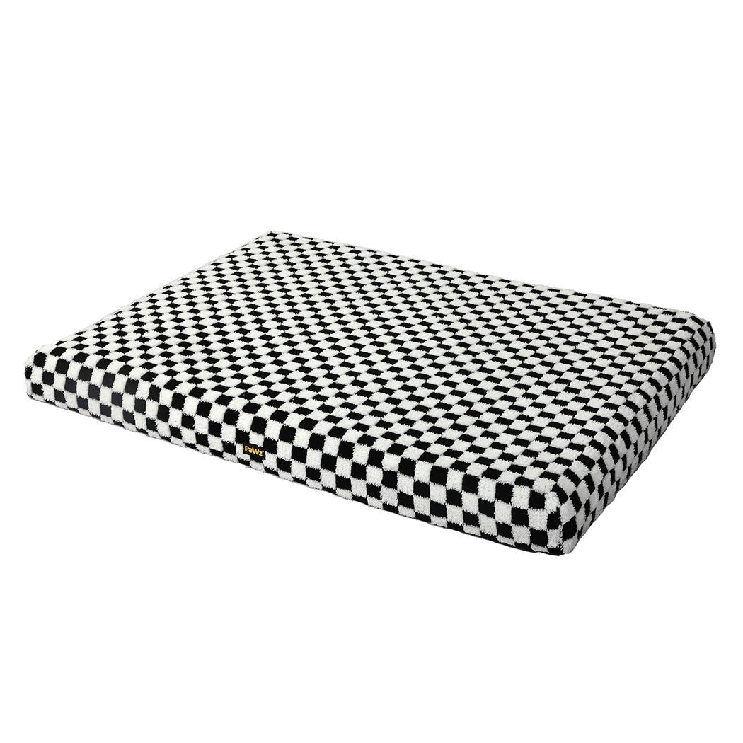 Orthopedic Memory Foam Dog Bed with Waterproof Sherpa Mat - Black and White - Rivercity House & Home Co. (ABN 18 642 972 209) - Affordable Modern Furniture Australia
