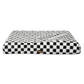 Orthopedic Memory Foam Dog Bed with Waterproof Sherpa Mat - Black and White