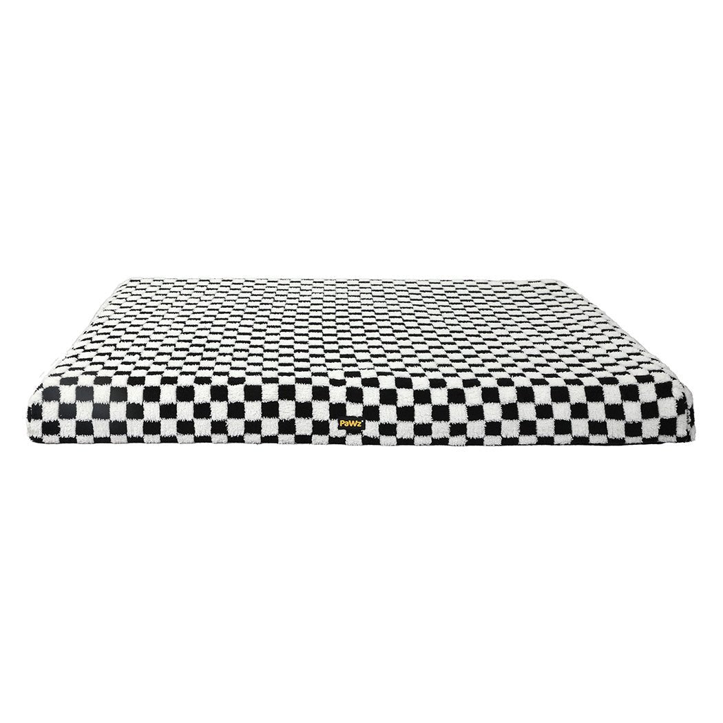 Orthopedic Memory Foam Dog Bed with Waterproof Sherpa Mat - Black and White - Rivercity House & Home Co. (ABN 18 642 972 209) - Affordable Modern Furniture Australia
